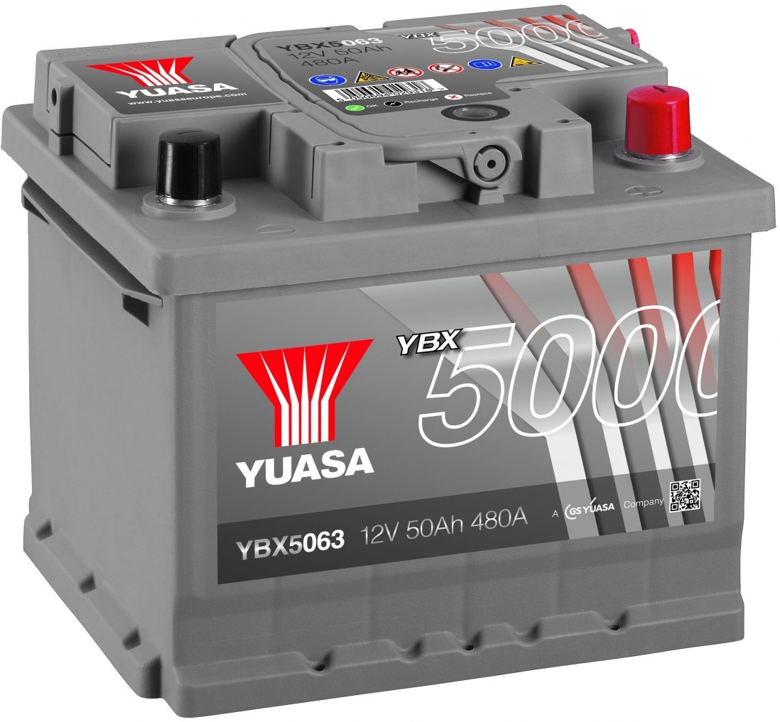 Yuasa Ybx5063 accu's 50ah 480a P+