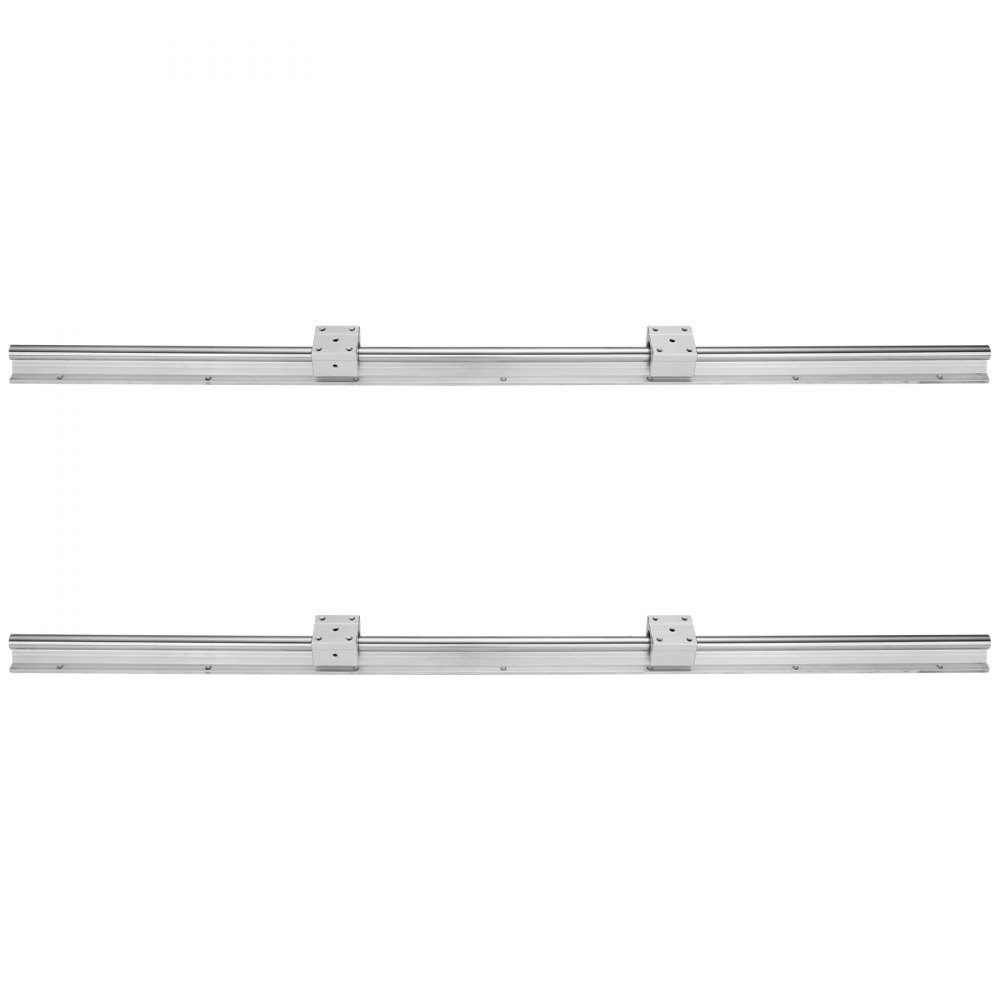Rail de guidage linéaire 2 pièces SBR16-800mm Rail de guidage en aluminium en acier au carbone avec 4 pièces SBR16UU blocs coulissants bloc de roulement linéaire pièces CNC pour imprimante 3D fraiseuse/tour