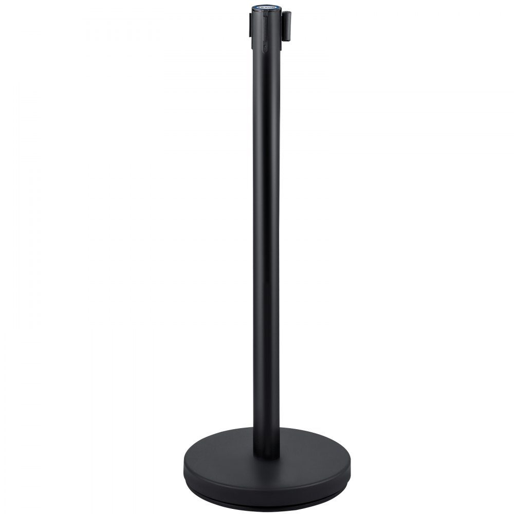 Personengeleidingssysteem 4 stands, totale hoogte 90 cm VIP-barrière met vierwegadapter, afbakeningsstandaard, slagboomstandaard met 2 m lengteband voor luchthaven, stalen en ijzeren standaard, zwart