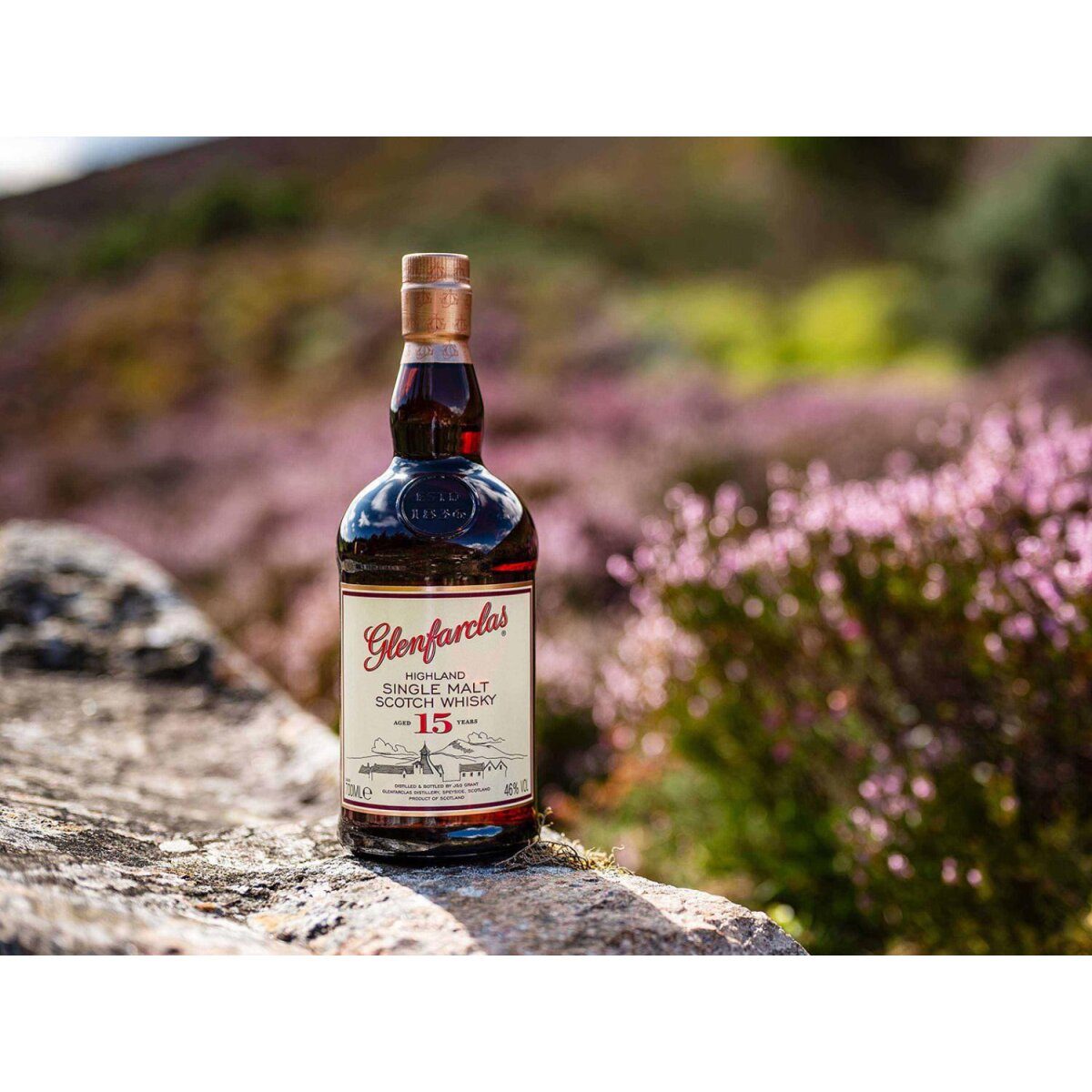 Glenfarclas Highland Single Malt Scotch Whisky 15 Jahre mit Geschenkbox 46 % Vol