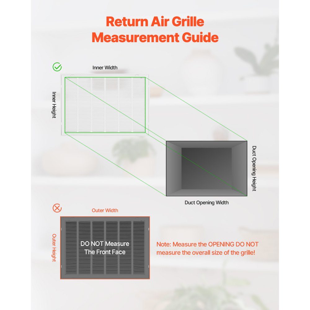 Ventilation grille 83x57.2x4 cm, suitable for installation opening 75.5x50.5 cm, filter NOT included, exhaust grille for the wall, exhaust grille made of steel