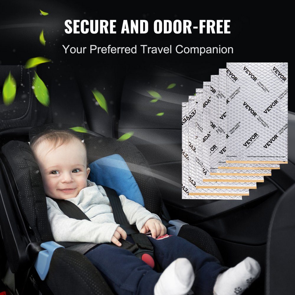 Set of 34 Car Insulation Mats 3.3m² Anti-Drumming Mat 248.9 x 398.8mm Vehicle Insulation 80mil (2mm) Thick Aluminum Foil Soundproof Mat Heat Resistant Noise Insulation Acoustic Insulation Sound Insulation