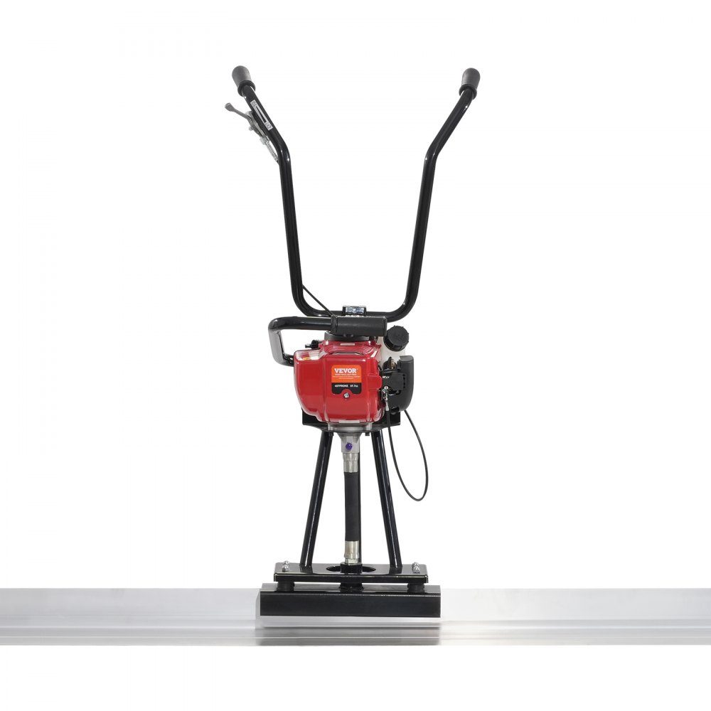with 2445-mm-Aluminiumplatten-Stangensatz aerated concrete screed machine with straight edges, 4-stroke vibration motor for cement processing with height-adjustable handles, high-efficiency concrete tools with 6500 rpm