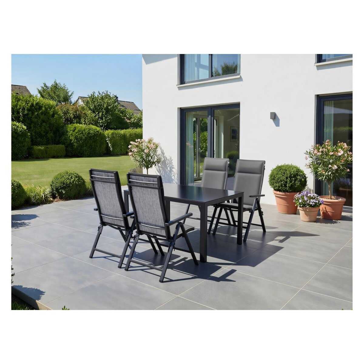 LIVARNO® aluminium tuintafel »Houston / Toronto« grijs, 140 x 92 x 74 cm