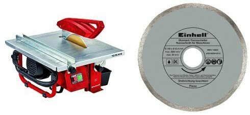 Przecinarka do płytek Einhell TH-TC 618 (600 W, wysokość cięcia 35 mm, rozmiar stołu 330 x 360 mm, diamentowa tarcza do cięcia Ø 180 mm) + diamentowa tarcza do cięcia Einhell odpowiednia do przecinarek do płytek (180 x 25,4 mm) Przecinarka do płytek Einhell TH-TC 618 (600 W, wysokość cięcia 35 mm, rozmiar stołu 330 x 360 mm, diamentowa tarcza do cięcia Ø 180 mm) + diamentowa tarcza do cięcia Einhell odpowiednia do przecinarek do płytek (180 x 25,4 mm)