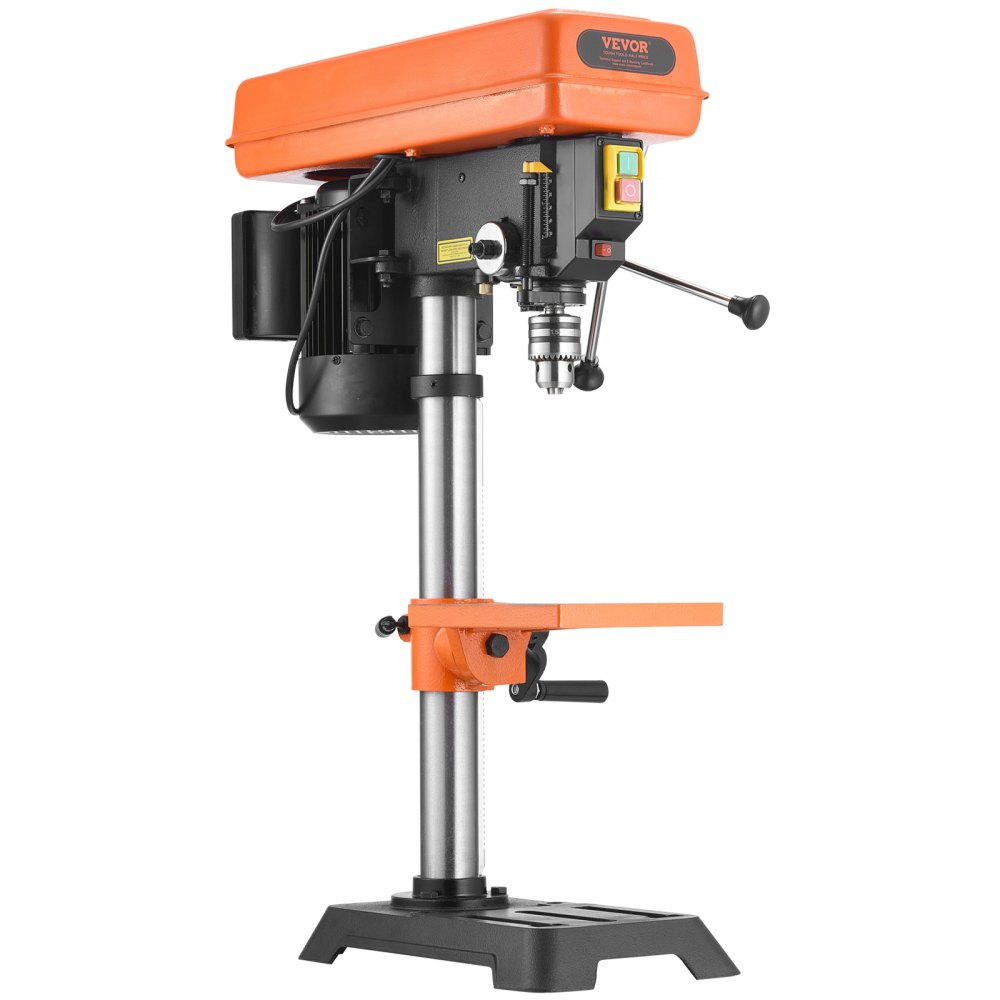 Perceuse d'établi de 203,2 mm, moteur à induction 500 W, perceuse à colonne avec vitesse réglable de 500 à 2 500 tr/min, table de travail inclinable de 0 à 45°, LED, perceuse à pilier en bois et métal Perceuse d'établi de 203,2 mm, moteur à induction 500 W, perceuse à colonne avec vitesse réglable de 500 à 2 500 tr/min, table de travail inclinable de 0 à 45°, LED, perceuse à pilier en bois et métal