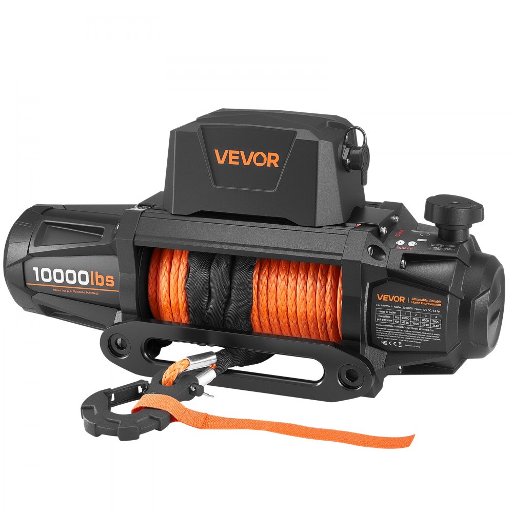 Elektrische Winde, 4500 kg, 12 V DC LKW-Winde mit Φ8,9 mm x 27,4 m synthetischem Seil, kabellose und kabelgebundene Fernbedienung, IP68, zum Ziehen von SUVs, Jeeps, Anhängern und Booten Elektrische Winde, 4500 kg, 12 V DC LKW-Winde mit Φ8,9 mm x 27,4 m synthetischem Seil, kabellose und kabelgebundene Fernbedienung, IP68, zum Ziehen von SUVs, Jeeps, Anhängern und Booten