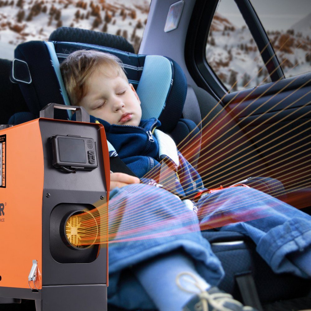 Dieselverwarmer 5-8kW 12V met LCD-scherm Luchtdieselhulpverwarmer Luchtverwarmer 0,16-0,62L/uur - Snelle opwarming voor campercampingtruck