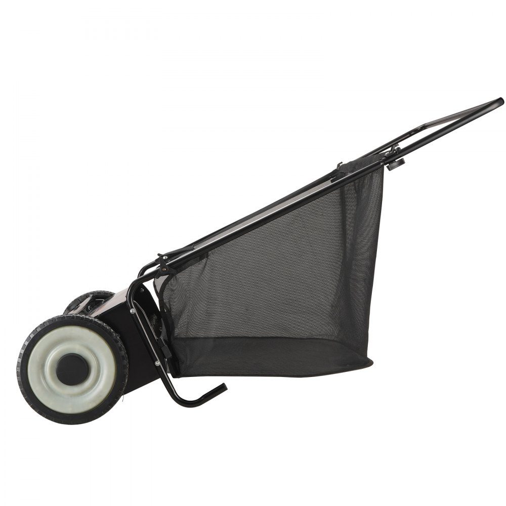 Hand-Rasenmäher, 66 cm Kehrbreite, Hand-Rasenmäher, 198 l, Fassungsvermögen des Auffangkorbs, Spindelmäher 142 x 81 x 75 cm, Hand-Spindelmäher, verstellbar zum Aufkehren von Blättern, Grasschnitt und kleinen Ästen