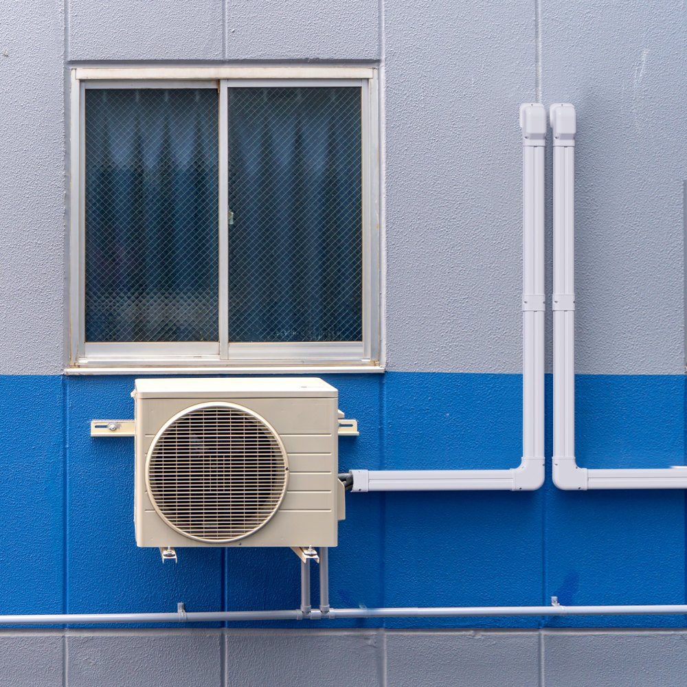 Mini Split Line Set Cover 76.2mm W 5350mm L Decorative PVC Pipe Cover for Air Conditioner with 4 Straight Ducts and Complete Components Paintable for Heat Pump White