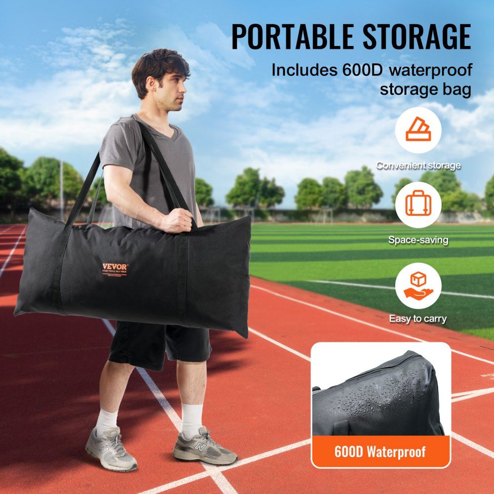 Backstop-Netz, 620 x 140 cm, Ballsport-Absperrnetz, Übungsausrüstung mit Tragetasche, Schutzschirm für Baseball, Softball, Lacrosse, Fußball- und Hockey-Training, Garten