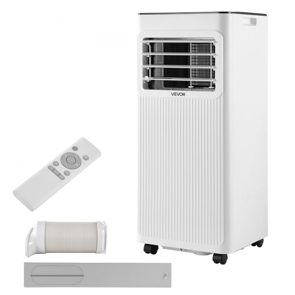 Mobile Air Conditioner 9000 BTU 2.6KW with Exhaust Hose, 3 in 1 Mobile Air Conditioner with Cooling, Ventilation, Dehumidification, Portable Air Conditioner with LED Display, Remote Control, 24 Hour Indoor Timer