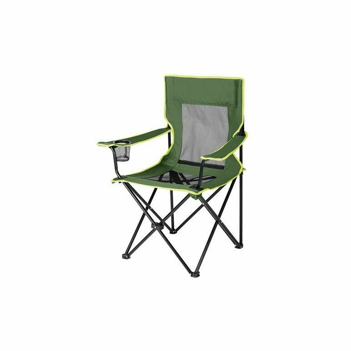 Campingstuhl, klappbar, verstellbare Armlehnen, integrierter Getränkehalter