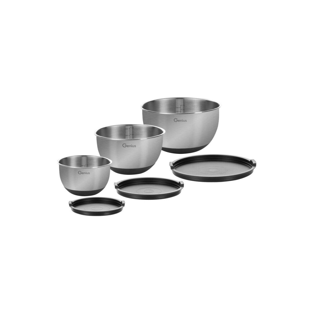 Ensemble de bols GENIUS en acier inoxydable, 6 pièces
