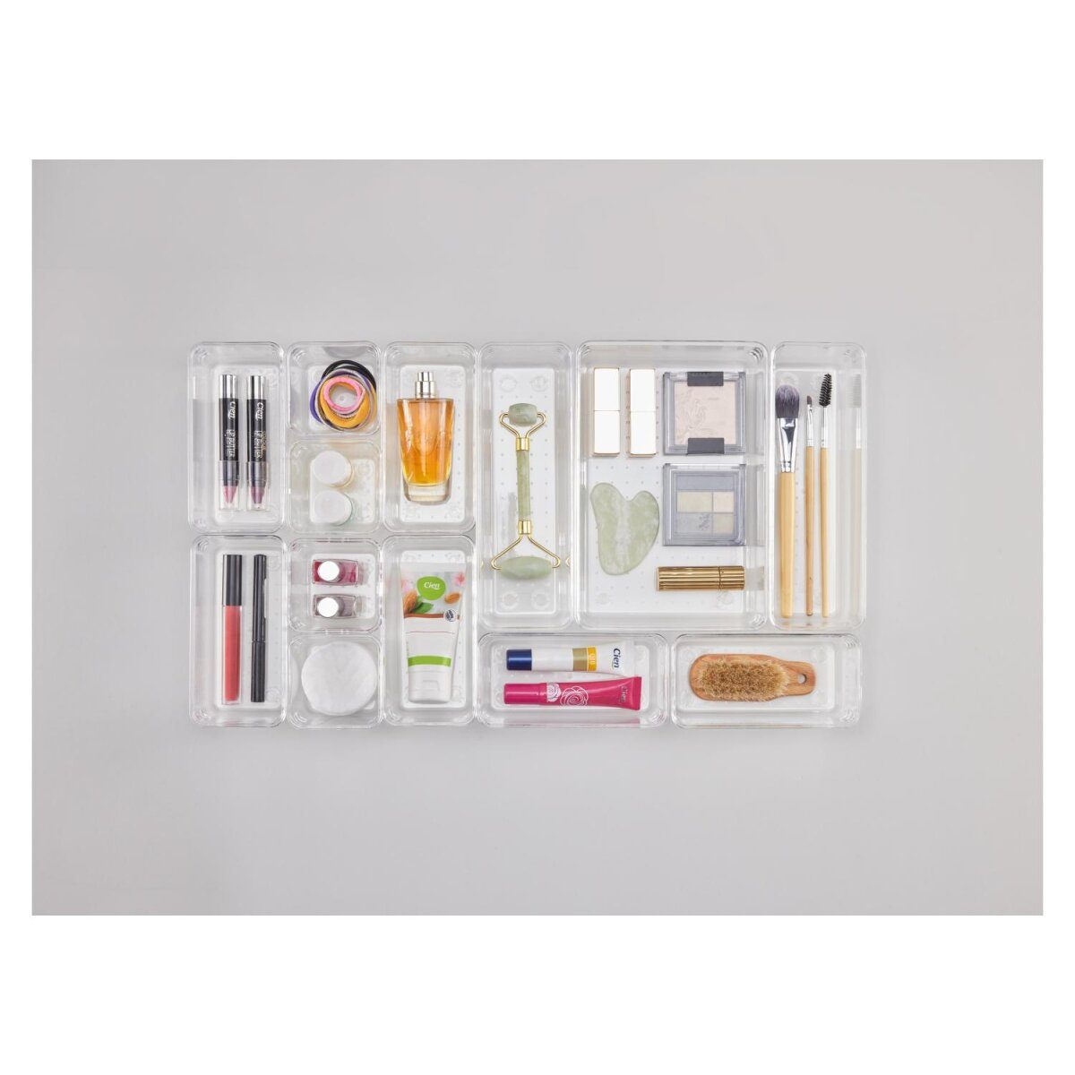 LIVARNO HOME Make-up-Organizer-Set, einzeln steckbar (13-teilig transparent)