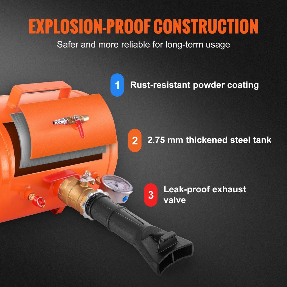 Pneumatic Tire Bead Seater 19L Blaster Tool Seat Filler for Trucks 10 Bar