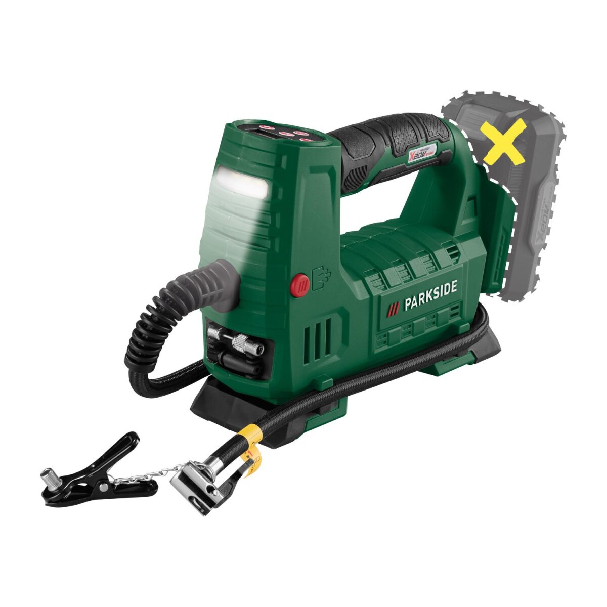 Compresseur sans fil PARKSIDE® 20 V « PAKT 20-Li A1 », sans batterie ni chargeur Compresseur sans fil PARKSIDE® 20 V « PAKT 20-Li A1 », sans batterie ni chargeur