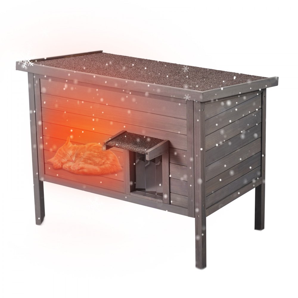Outdoor Cat House Weatherproof Wild Cat Shelter for Multiple Cats Wooden Outdoor Cat Rabbit House All Foam Insulated Open Roof PVC Door Flaps 34" L x 22" W x 27" H Outdoor Cat House Weatherproof Wild Cat Shelter for Multiple Cats Wooden Outdoor Cat Rabbit House All Foam Insulated Open Roof PVC Door Flaps 34" L x 22" W x 27" H