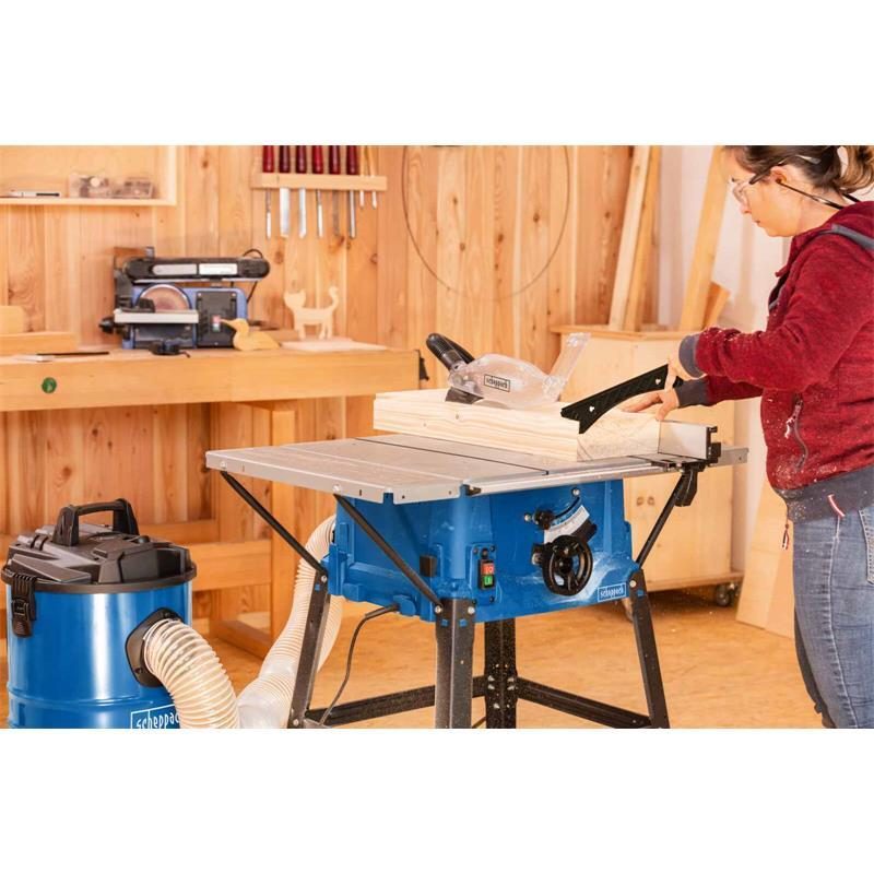 Scheppach Tischkreissäge HS100S 2000 W, mit Untergestell, 2 Tischverlängerungen