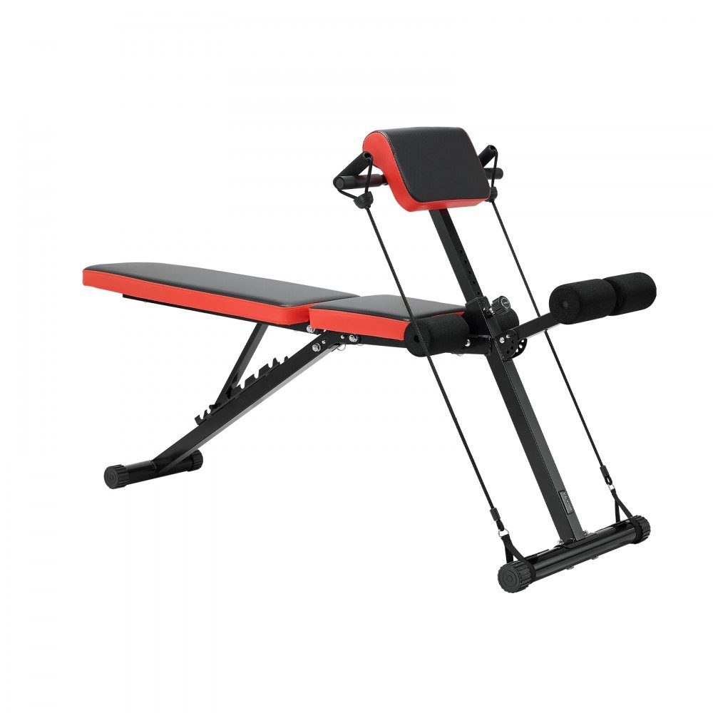 Multifunctional Full Body Training Weight Bench Hyperextension Bench Roman Chair 350kg Adjustable Foldable Back Trainer Sit-Up Training Equipment for Home Gym Black