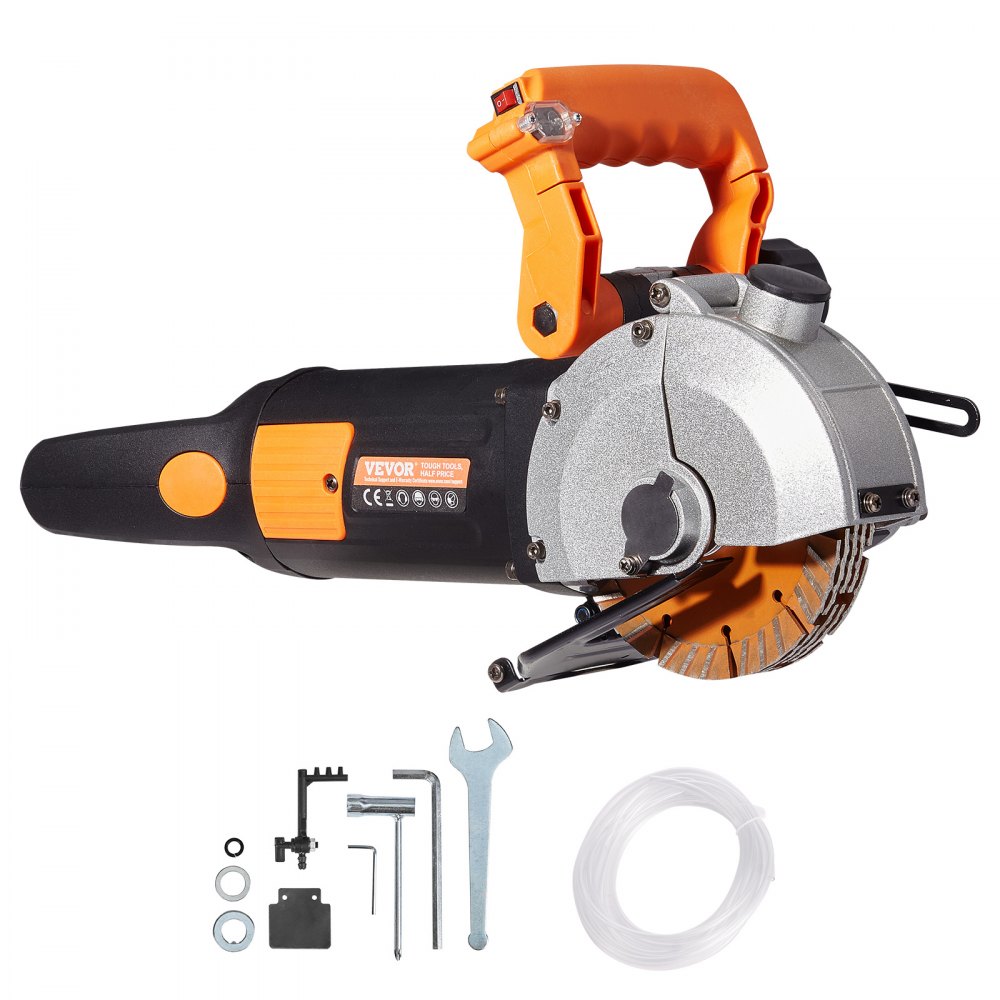 Fraiseuse murale électrique 5000 tr/min Machine à rainurer les murs 4800 W Machine à découper les rainures murales Machine à rainurer 42 mm pour brique granit marbre coupe-béton rainureuse avec 5 lames de scie Fraiseuse murale électrique 5000 tr/min Machine à rainurer les murs 4800 W Machine à découper les rainures murales Machine à rainurer 42 mm pour brique granit marbre coupe-béton rainureuse avec 5 lames de scie
