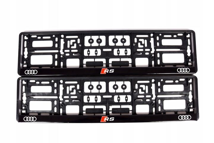 2x Support de plaque d'immatriculation ORIGINAL pour Audi RS Impression UV, résistant aux intempéries