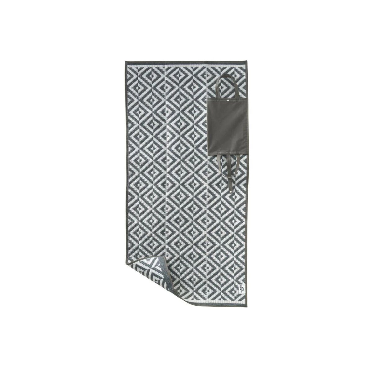 Tapis de plage pliable CRIVIT, 90 x 180 cm (gris)