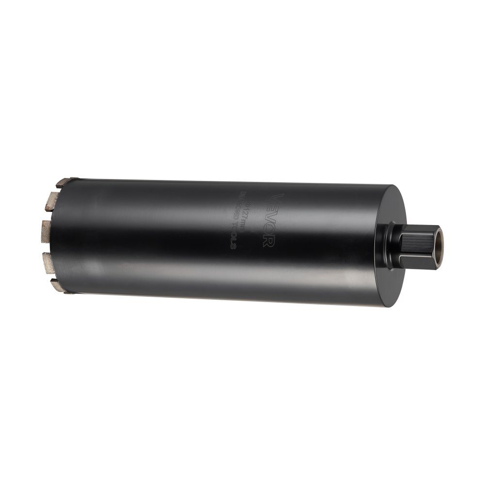Core drill φ 127 mm, 356 mm drilling depth, 1-1/4 inch-7 internal thread, high-precision welding technology, wet diamond core drill, core hole drill for reinforced concrete brick masonry