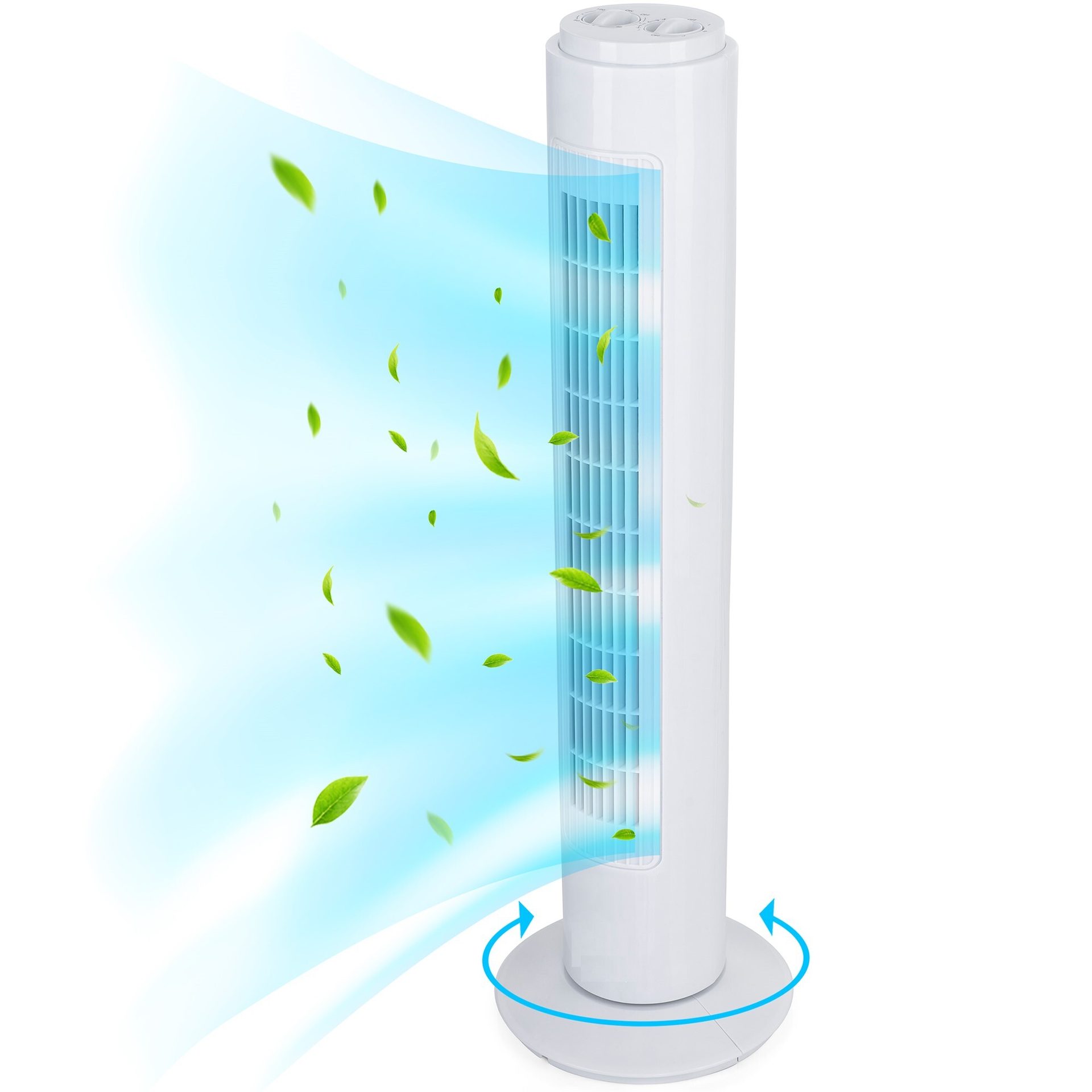 Turmventilator 76 cm Standventilator Säulenventilator Ventilator Timer ✔️ 3 Stufen ✔️ höhenverstellbar ✔️ 80° Oszillation