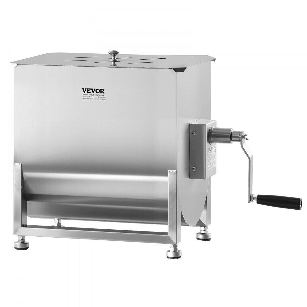 Handmatige vleesmixer 40L vleesverwerkingsapparaat (max. 36,29 kg vlees mengen), roestvrijstalen vleesmixer, worstmixer met reductietandwiel, handmixer voor gehakt Handmatige vleesmixer 40L vleesverwerkingsapparaat (max. 36,29 kg vlees mengen), roestvrijstalen vleesmixer, worstmixer met reductietandwiel, handmixer voor gehakt