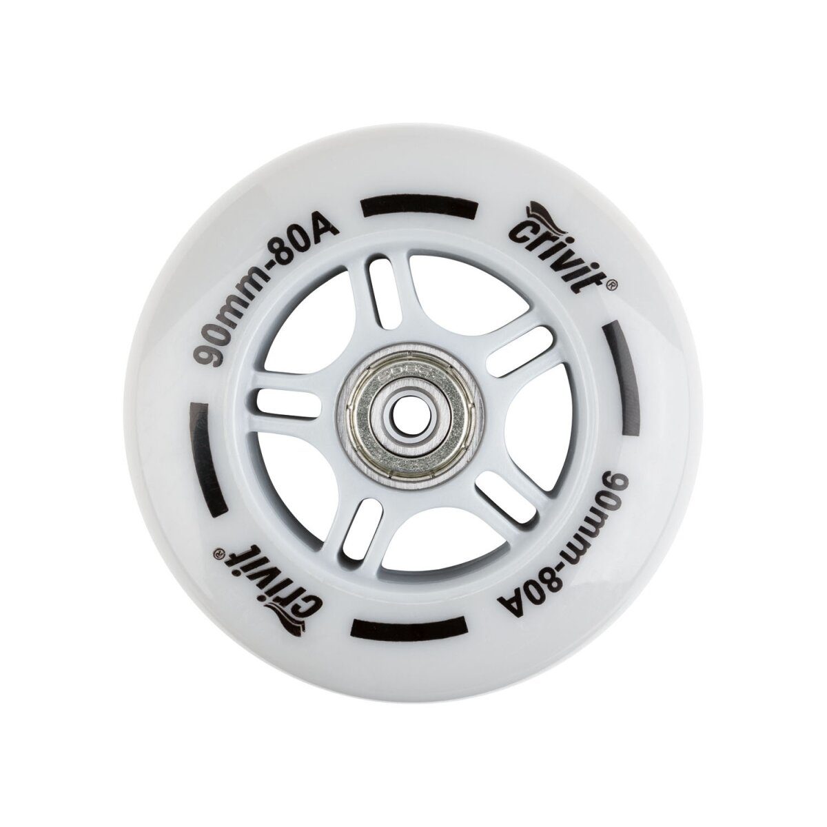 CRIVIT Inliner Rollen mit Kugellager, 8er Set / LED Rollen 4er Set (90mm)