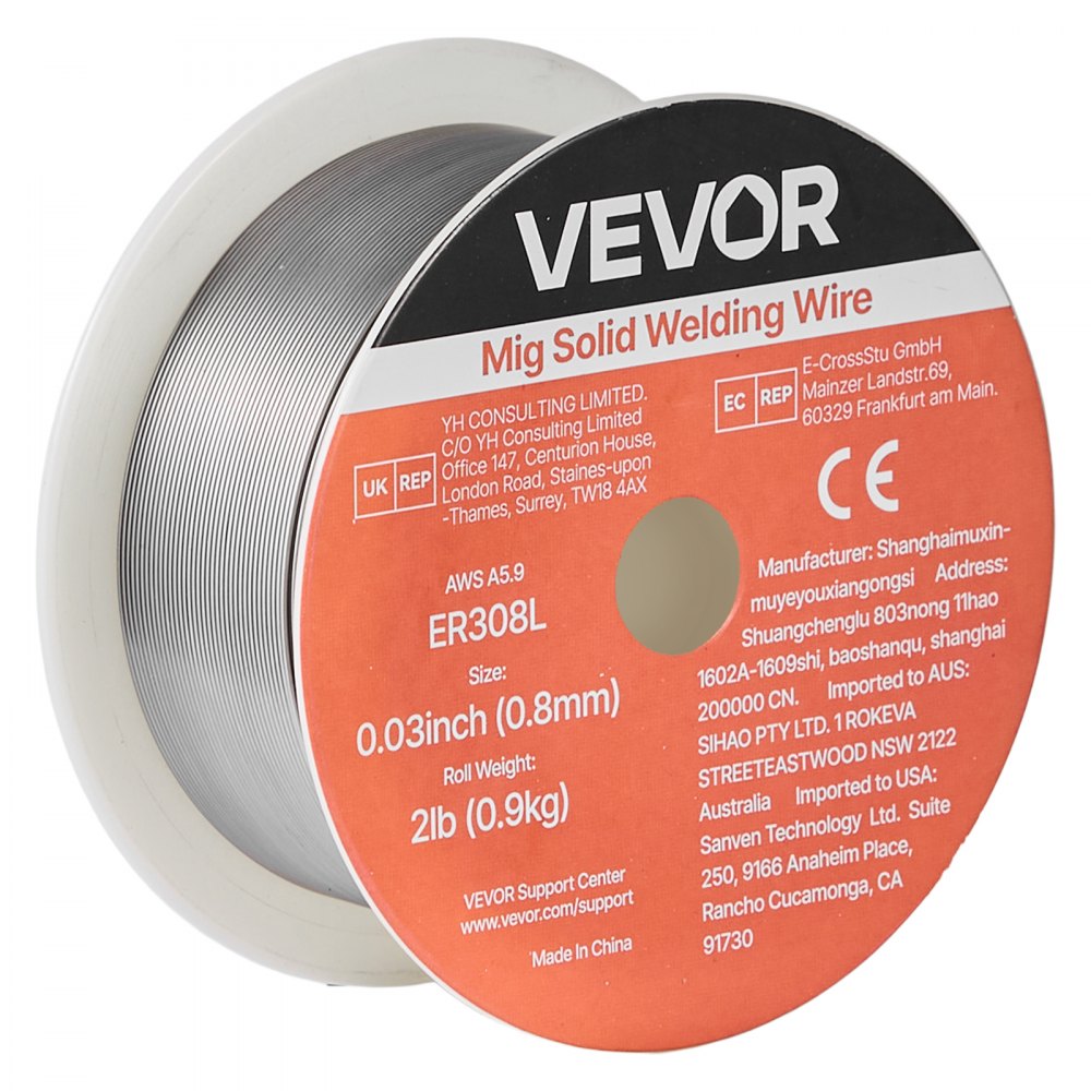 Fil de soudage MIG 0,8 mm Fil de soudage solide ER308L Fil blindé au gaz Rouleau de fil en acier inoxydable de 0,9 kg avec une capacité d'alimentation élevée pour le soudage sous protection gazeuse dans toutes les positions de soudage 1 pièce Fil de soudage MIG 0,8 mm Fil de soudage solide ER308L Fil blindé au gaz Rouleau de fil en acier inoxydable de 0,9 kg avec une capacité d'alimentation élevée pour le soudage sous protection gazeuse dans toutes les positions de soudage 1 pièce