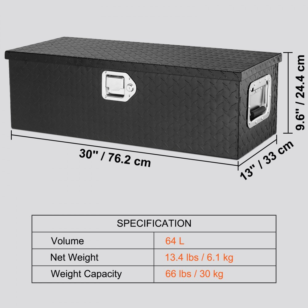 762 x 330 x 244 mm Tool Box for Truck Bed, Lockable 64 L Truck Box Tool Box Storage Tool Box, 30 kg Load Capacity Tool Box Organizer for Motorhome, Car etc 762 x 330 x 244 mm Tool Box for Truck Bed, Lockable 64 L Truck Box Tool Box Storage Tool Box, 30 kg Load Capacity Tool Box Organizer for Motorhome, Car etc
