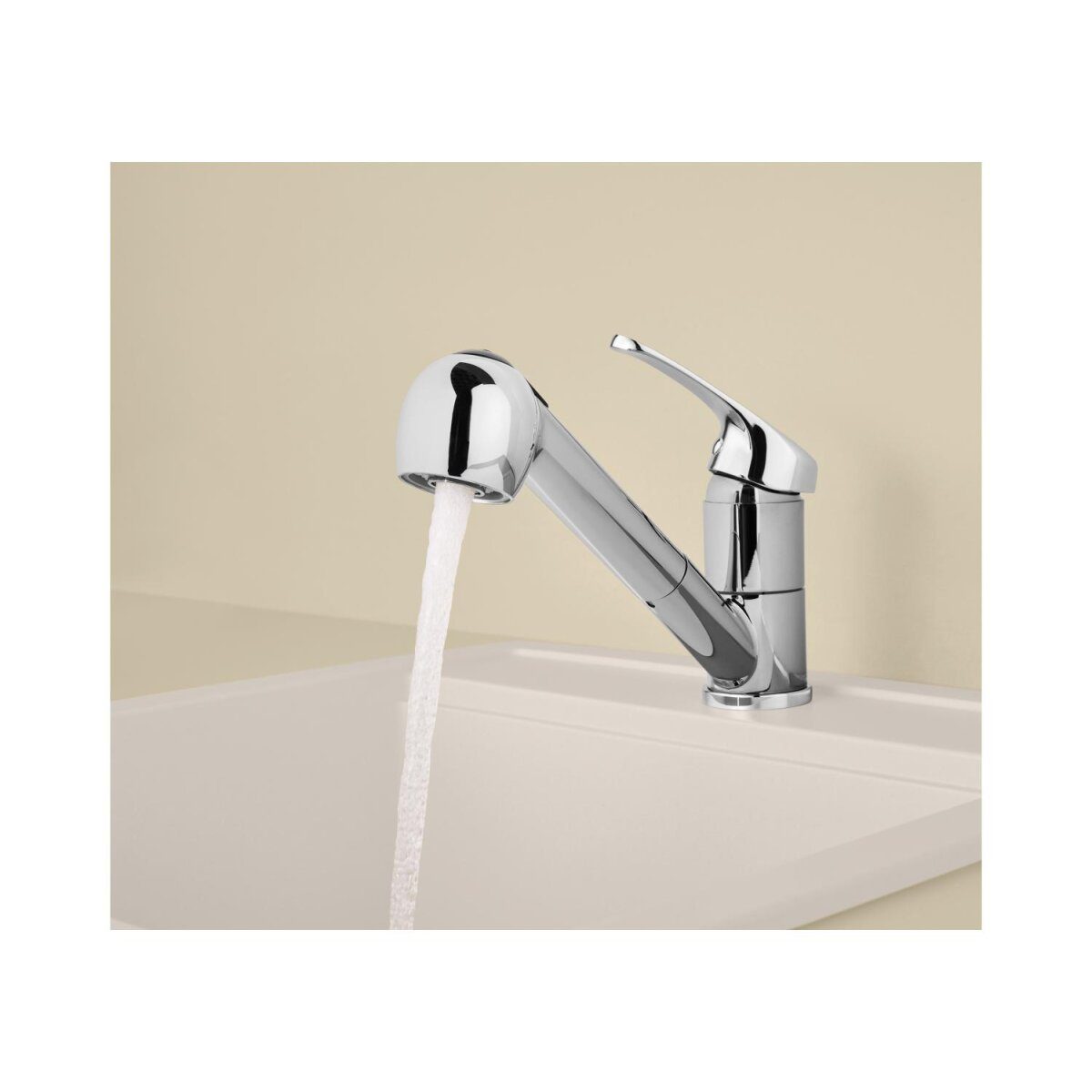 LIVARNO® single-lever sink mixer with pull-out spray