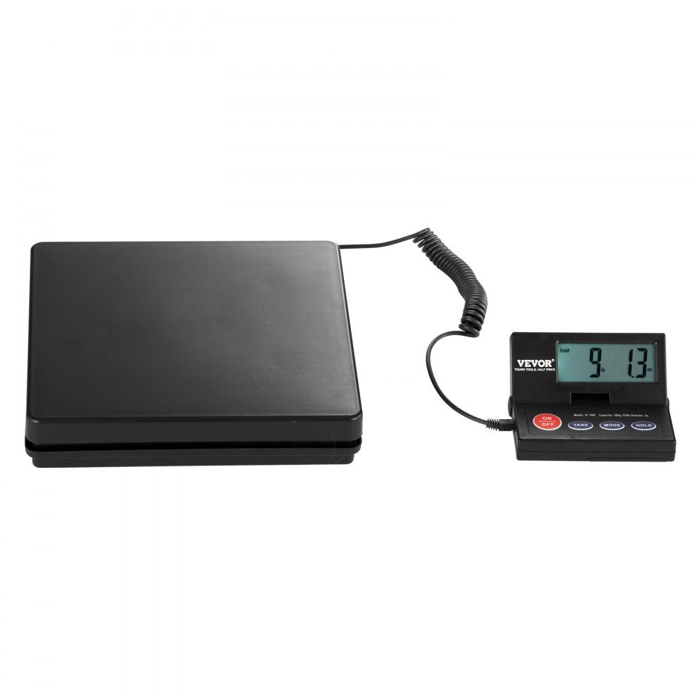Plattformwaage 10g-50kg Paketwaage 2g Genauigkeit Digitalwaage kg/lbs/lbs:oz/g Zählwaage 250x250x43mm ABS-Gehäuse Tara-/Haltefunktionen AC/DC-Stromversorgung Industriewaage Briefwaage Waage