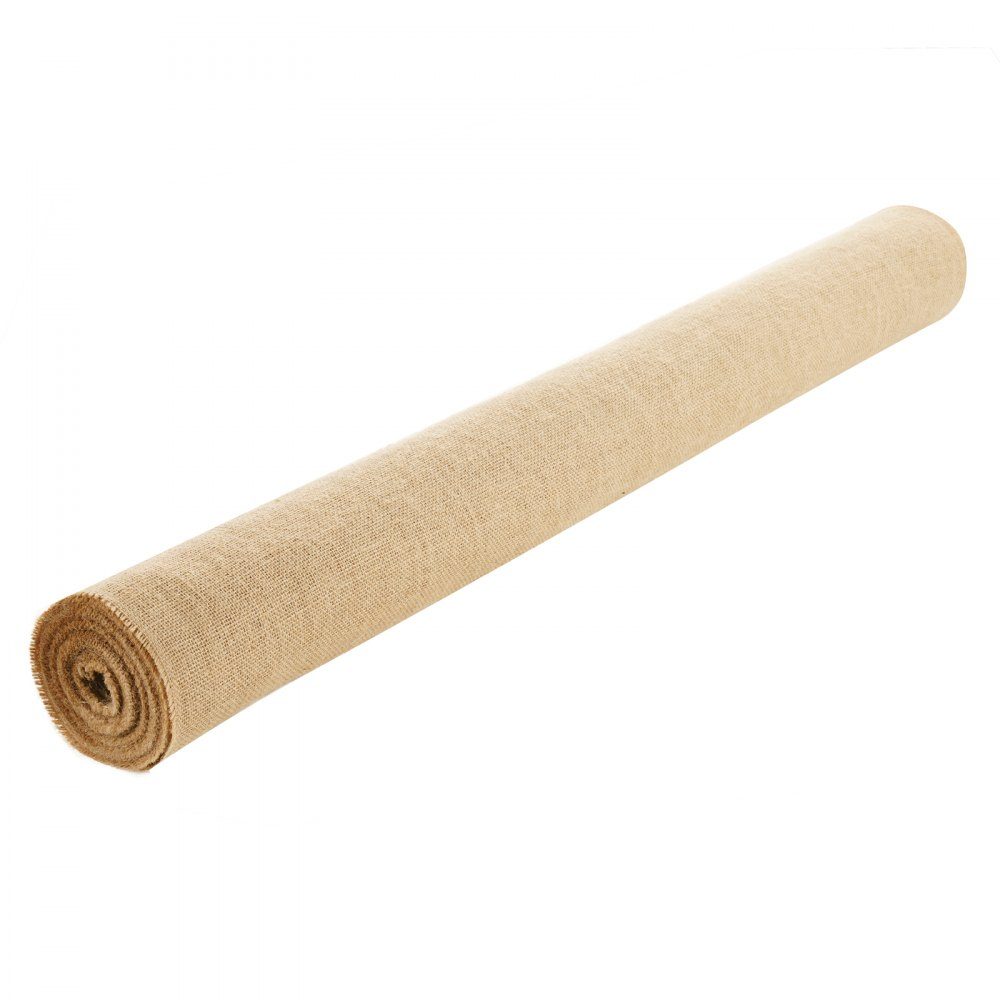 Jutestoff, Sackleinenstoffrolle, 50 x 50 hochdichte, breite, natürliche Sackleinenstoffrollen, 1016 mm x 9,1 m, für Dekoration, Kunsthandwerk, Hochzeit, Gartenarbeit, Winterabdeckung für Pflanzen und Bäume