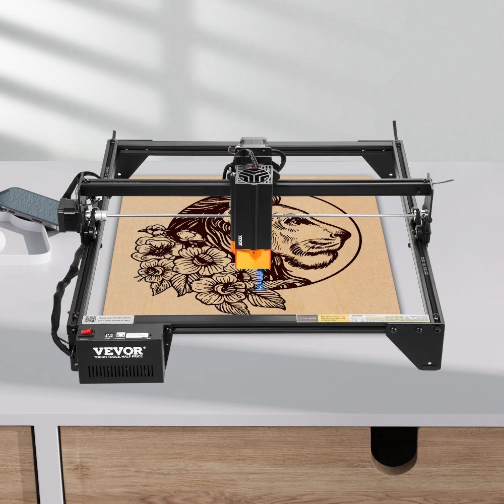 Laser Engraver, 20W Power, Laser Engraving Machine, 35x40cm Working Area, 10000mm/min Movement Speed, Compressed Tip with Eye Protection, for Wood, Certain Metals