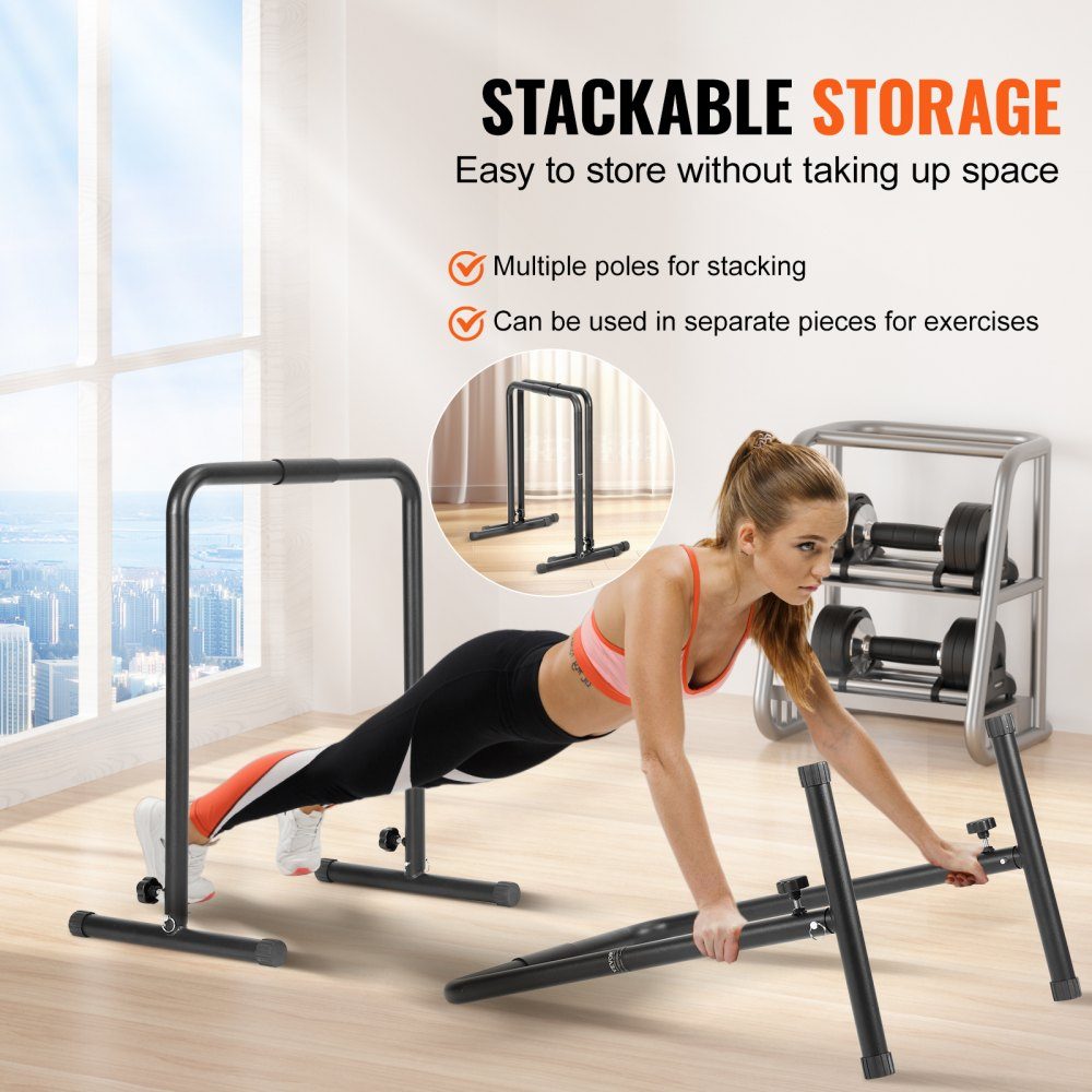 Dip Bar Dip Stand Station with Adjustable Height 200kg Fitness Workout Dip Bar Station Stabilizer Parallette Push Up Stand Parallel Bar Strength Training Home Gym