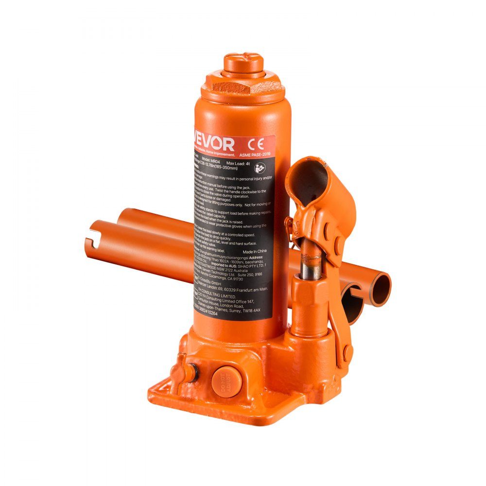 Cric bouteille hydraulique d'une capacité de 4T, plage de levage de 185 à 350 mm, cric bouteille avec système de soudage pour la réparation de voitures SUV, pick-up, cric haute performance