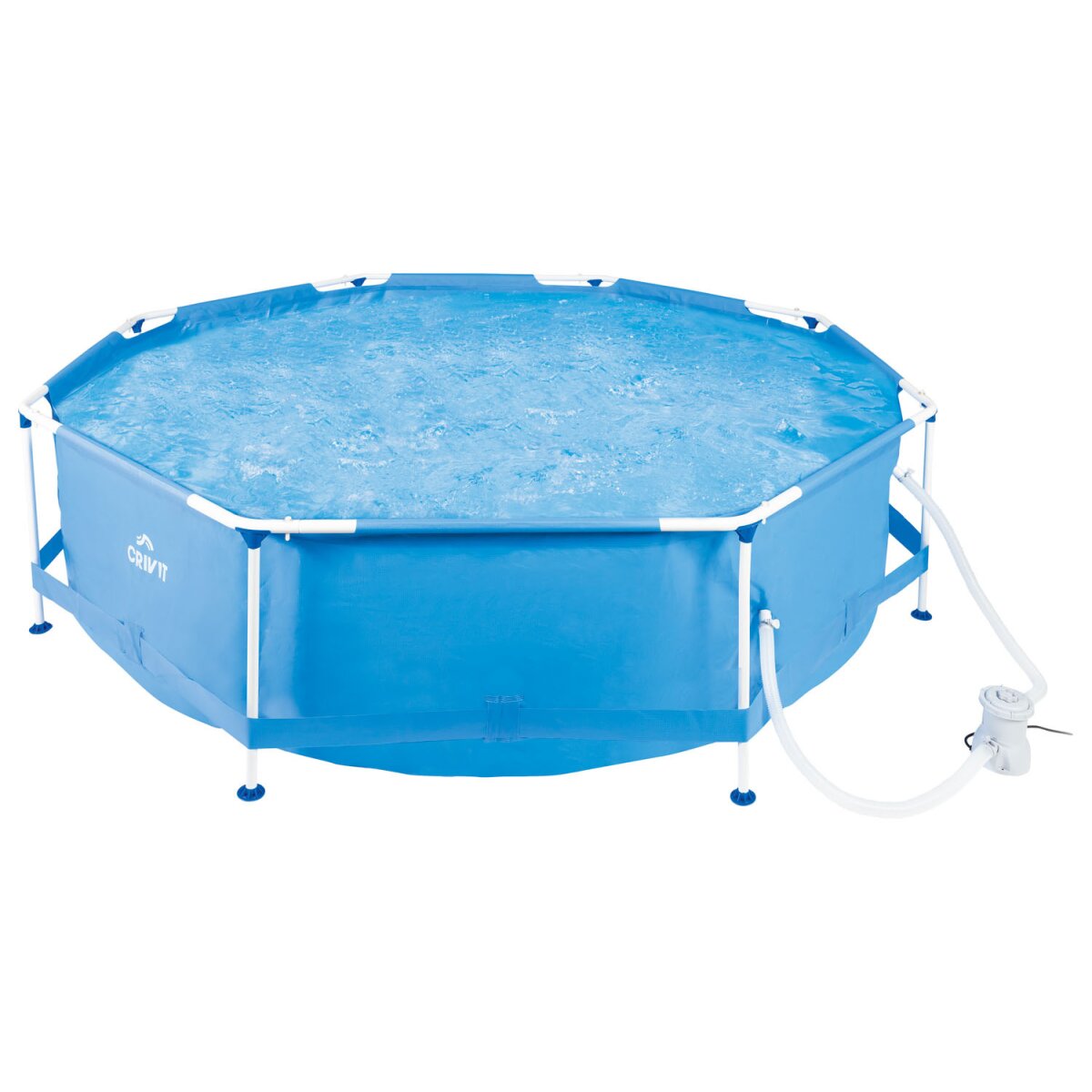 Basen CRIVIT z metalową ramą, Ø 300 x H 76 cm, z pompą filtrującą Basen CRIVIT z metalową ramą, Ø 300 x H 76 cm, z pompą filtrującą