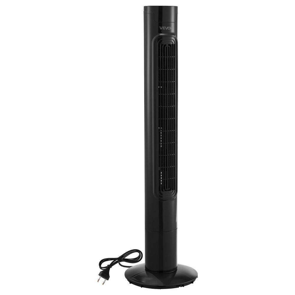 50 W Turmventilator, 985 mm Säulenventilator mit 3 Geschwindigkeiten, 3 Modi, 7,5-Stunden-Timer, 50° oszillierender Ventilator mit Fernbedienung, leiser Standventilator für Schlafzimmer, Büro, Schwarz