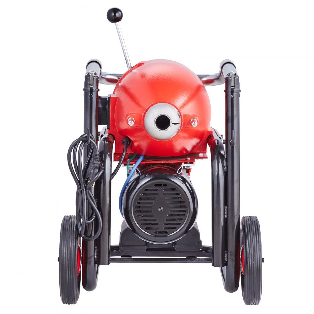 Pipe Cleaning Machine 120ft x 6/5in, 1100W Manual Feed Electric Pipe Cleaning Machine - with 6 Cutters and CW/CCW Control for 4" to 8" Pipes