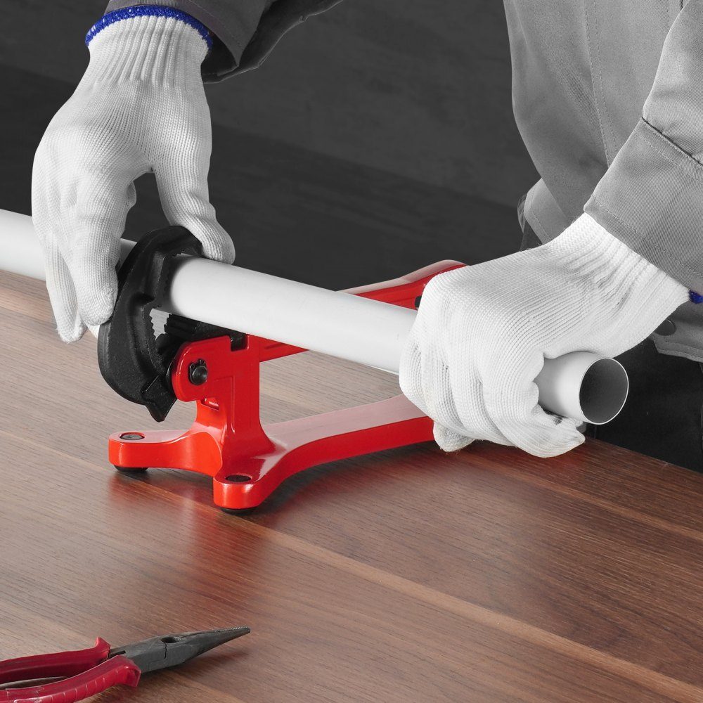Portable pipe vise, aluminum vise with a clamping capacity of 3.175 to 38.1 mm, ideal for on-site pipe installation, repair and maintenance