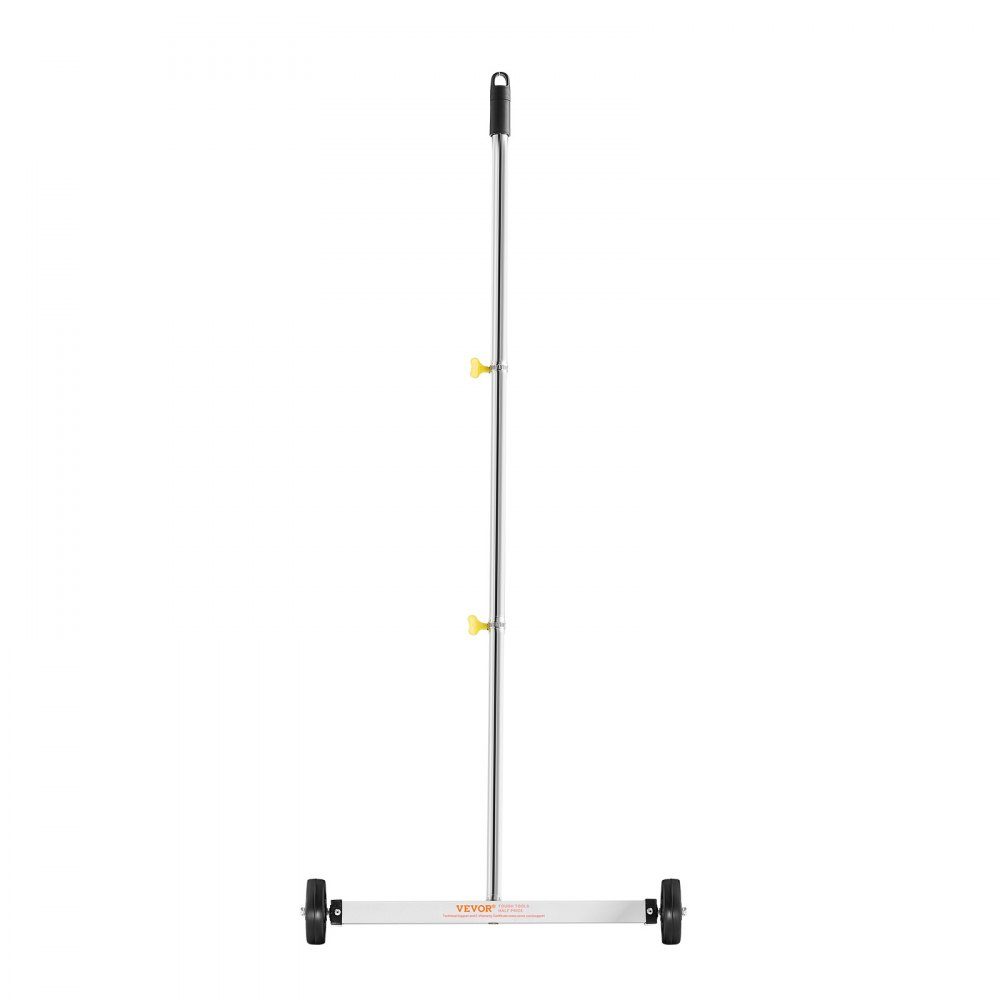Magnetic sweeper Magnetic sweeper with wheels 43 cm, 4.5 kg load capacity, magnetic broom with adjustable handle, for picking up nails and screws, cleaning for garages, roof projects