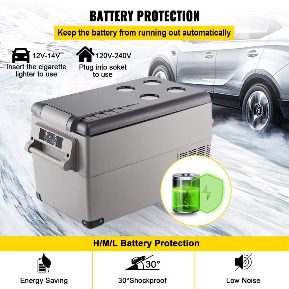 35 L compressor cool box stainless steel, car refrigerator 12/24 V DC & 220 V AC, mini refrigerator portable -20 °C to 20 °C, insulated box ideal for car, truck, motorhome, camping holiday 35 L compressor cool box stainless steel, car refrigerator 12/24 V DC & 220 V AC, mini refrigerator portable -20 °C to 20 °C, insulated box ideal for car, truck, motorhome, camping holiday