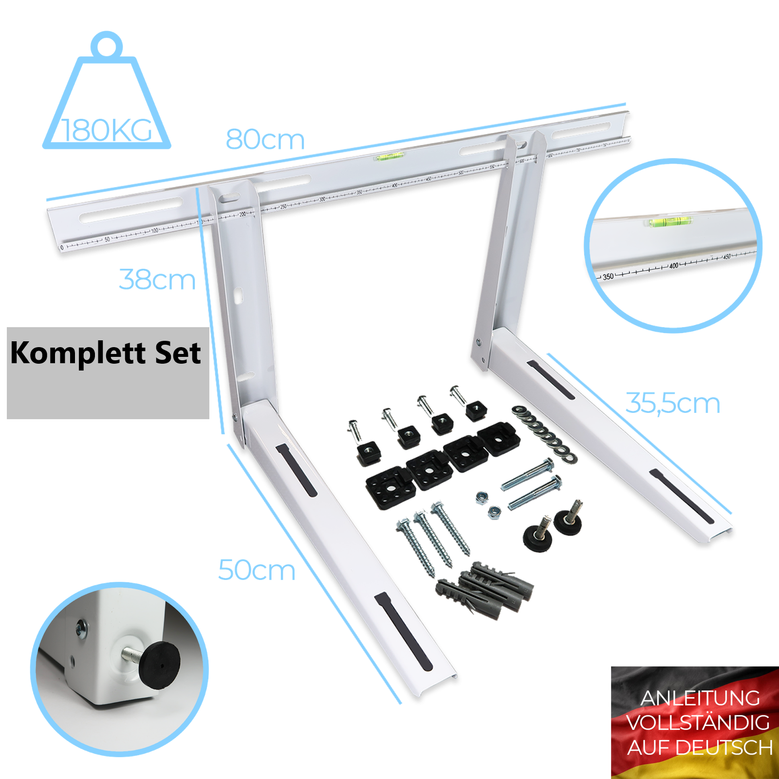 Wall Bracket for Split Air Conditioner Heat Pump Air Conditioning Bracket Wall Bracket 180kg
