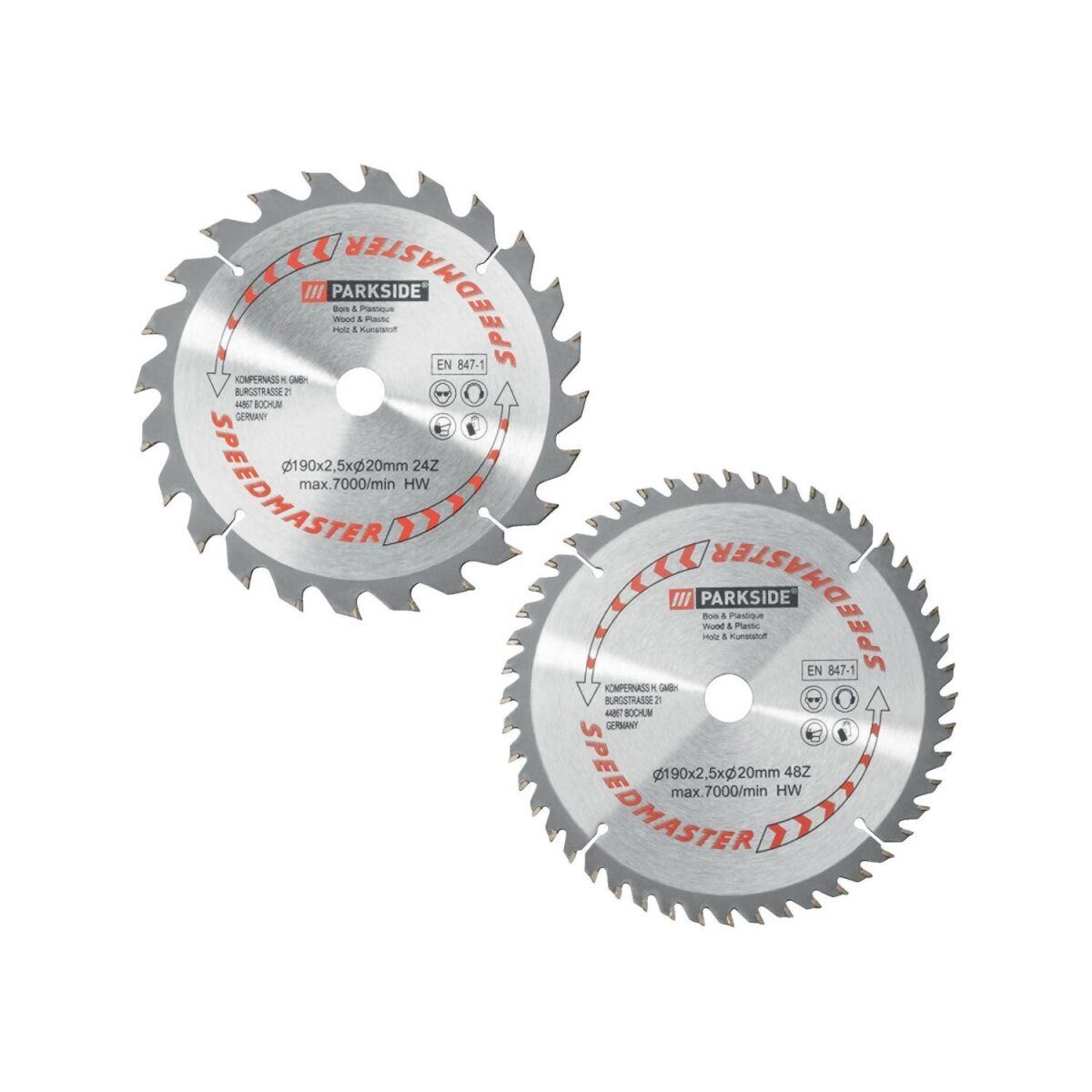 Scie circulaire portative PARKSIDE® »PHKS 1350 C2«, 1350 watts avec laser