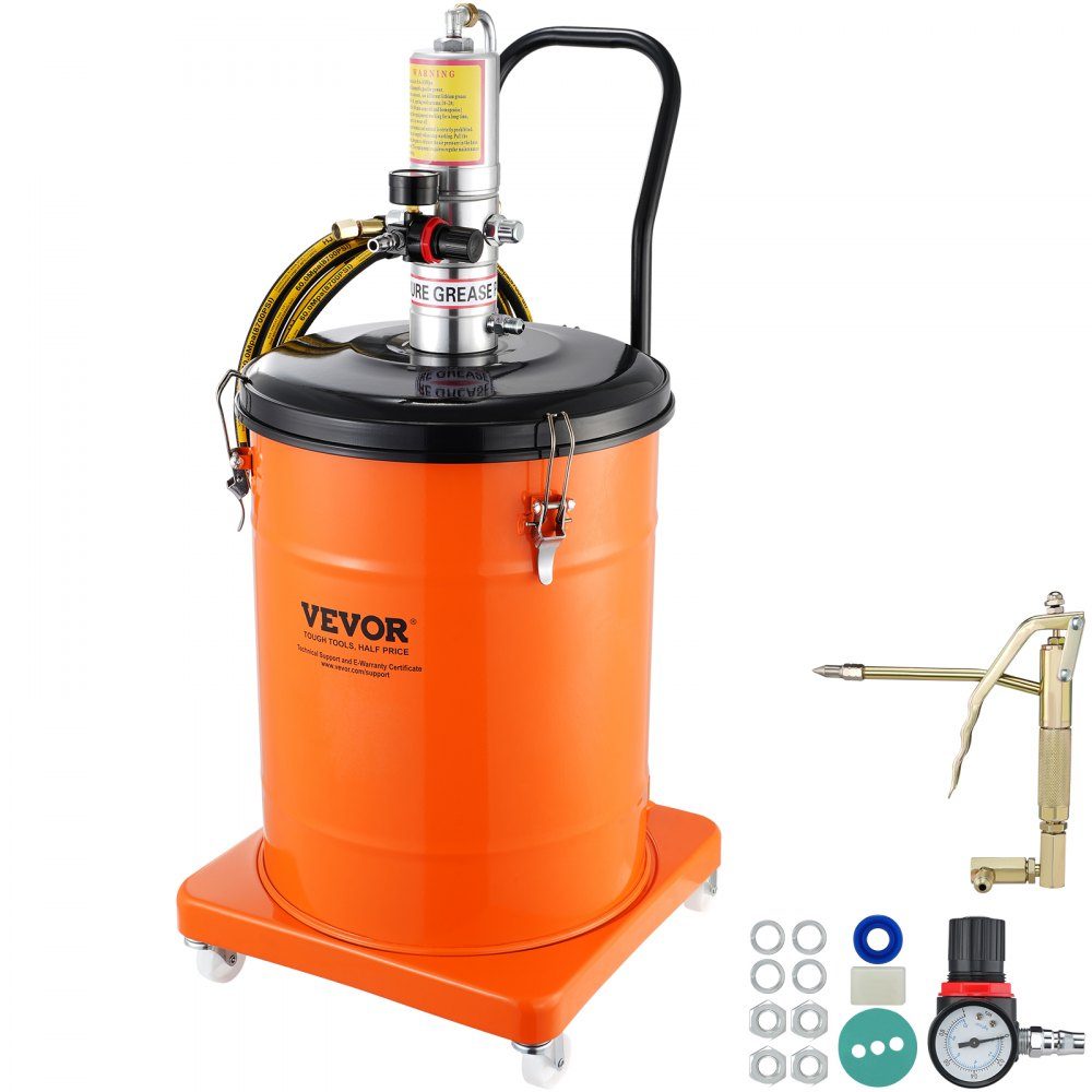 Vetpomp 40L luchtaangedreven vetpomp 0,6-0,8 MPa gegoten aluminium pomp -20-100 ° C Bedrijfstemperatuur Pneumatische vetpomp NPT-poort vetpomp Geschikt voor 0-3 # vet