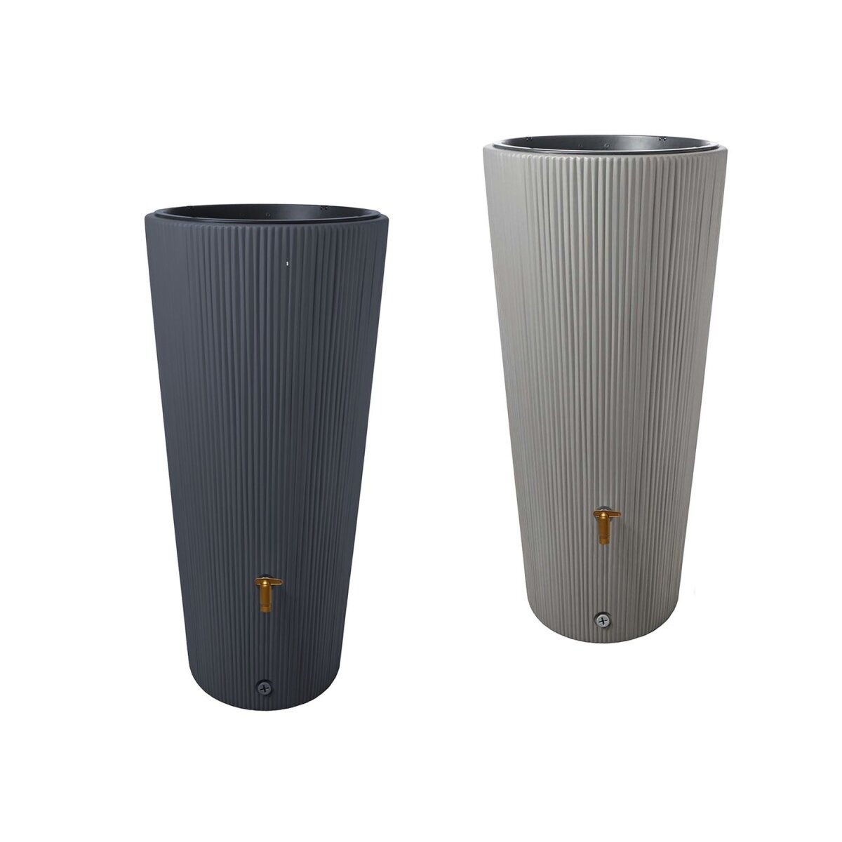 Beczka na deszczówkę 4 "VASO 2w1 Decor", pojemność 220 litrów, wysokość 120 cm, w zestawie misa na rośliny Beczka na deszczówkę 4 "VASO 2w1 Decor", pojemność 220 litrów, wysokość 120 cm, w zestawie misa na rośliny