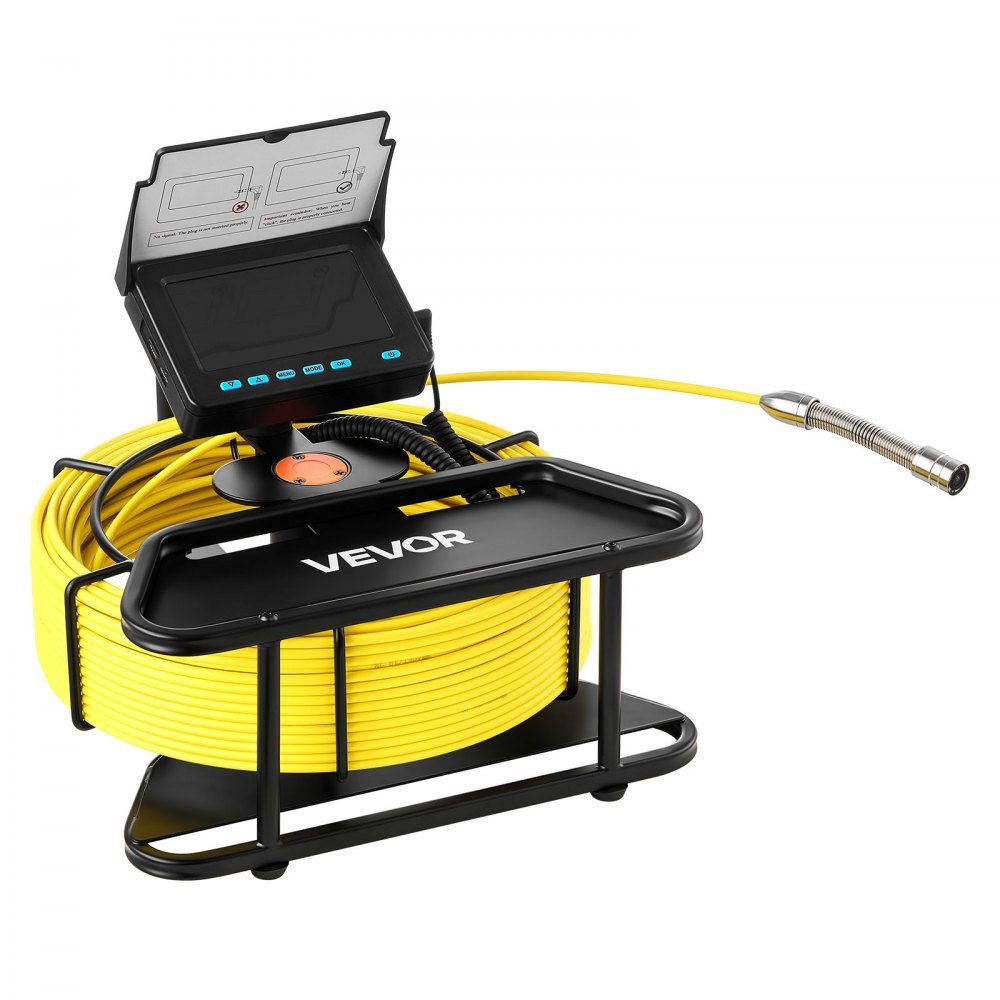 Sewer Camera, 50m Range Inspection Camera, Waterproof IP68-Rohrkamera with Lighting - 6 Adjustable LEDs, 4500mAh Battery and 16-GB-Speicherkarte for Sewer Pipes and Pipes